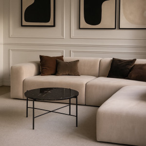 Stolik marmurowy Inger Nero Marquina - Marlé Home
