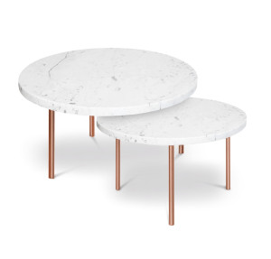 Stoliki marmurowe Zestaw Mane Rose Gold - Marlé Home