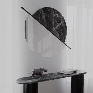 Designerskie lustro z kamieniem Eye - Marlé Home