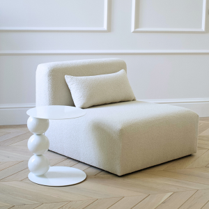Fotel w tkaninie boucle Toro - Marlé Home