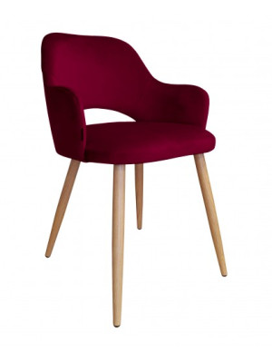 Krzesło tapicerowane MIKA nogi dąb