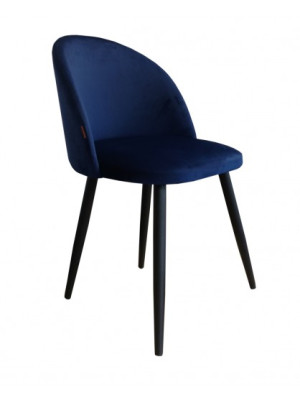 Krzesło tapicerowane CAREN welur, nogi czarne