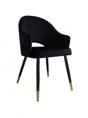 Krzesło tapicerowane FOX nogi czarne+złoto