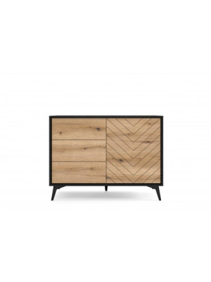 Komoda DAVID KSZ104 Dąb evoke/czarny