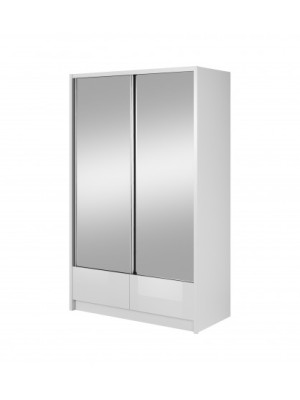 Szafa przesuwna ADELLA II 150cm Biel/Biel połysk