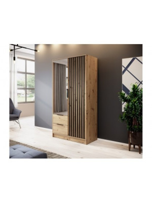 Szafa NATALIA 2DL 100cm Lamele, lustro