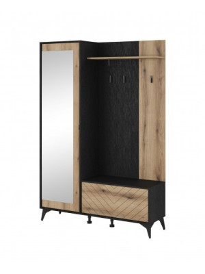 Garderoba DAVID G134 Dąb evoke/czarny