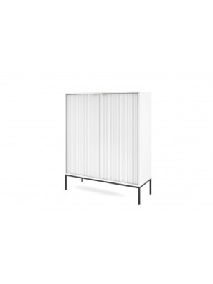 Komoda MIA K104 biel, stelaż czarny