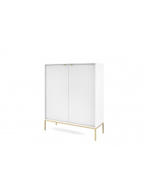 Komoda MIA K104 biel, stelaż złoty