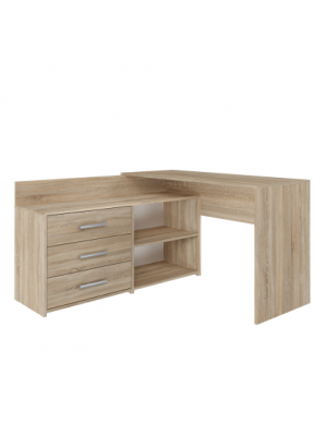 BIURKO NAROŻNE + KOMODA DANY DĄB SONOMA