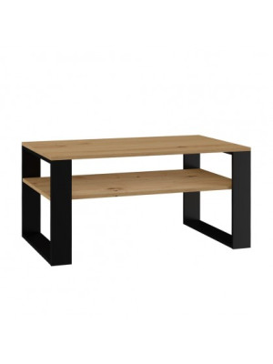 STOLIK KAWOWY ŁAWA MODERN 1P DĄB ARTISAN / CZERŃ