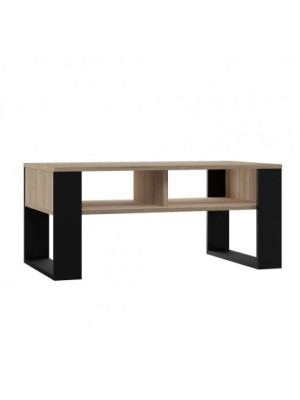 STOLIK KAWOWY ŁAWA MODERN 2P DĄB SONOMA / CZERŃ