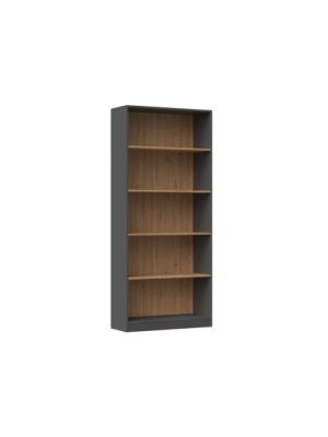 REGAŁ BOOKS 80 - ANTRACYT / DĄB ARTISAN