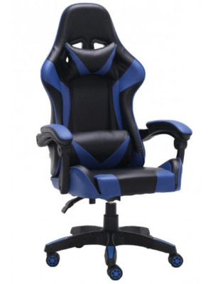 FOTEL OBROTOWY GAMINGOWY KRZESŁO RAMZES NIEBIESKI