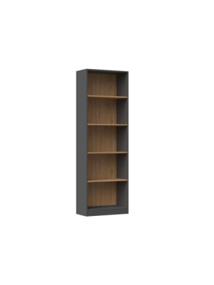 REGAŁ BOOKS 60 - ANTRACYT / DĄB ARTISAN