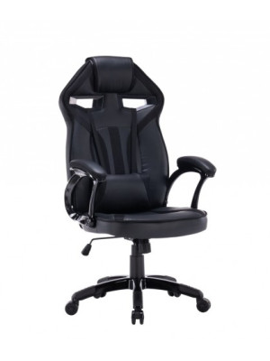 FOTEL OBROTOWY GAMINGOWY KRZESŁO DAFI CZARNY