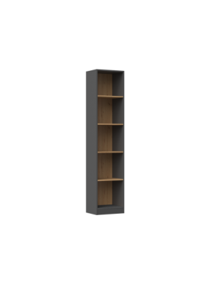 REGAŁ BOOKS 40 - ANTRACYT / DĄB ARTISAN