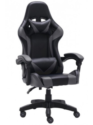 FOTEL OBROTOWY GAMINGOWY KRZESŁO RAMZES SZARY