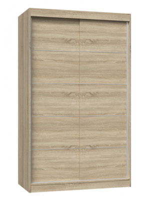 SZAFA PRZESUWNA PRESTIGE 120 - DĄB SONOMA ZE SZPROSAMI