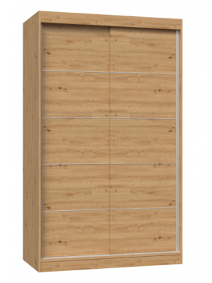 SZAFA PRZESUWNA PRESTIGE 120 - DĄB ARTISAN ZE SZPROSAMI