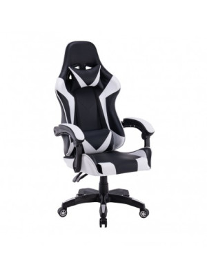 FOTEL OBROTOWY GAMINGOWY KRZESŁO RAMZES BIAŁY