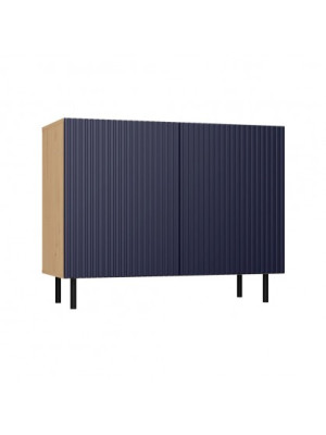 KOMODA KAMILA 2 DRZWI SLIM 100CM-ARTISAN/GRANAT