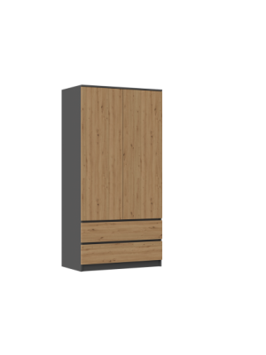 SZAFA SIMON 90 - ANTRACYT/DĄB ARTISAN