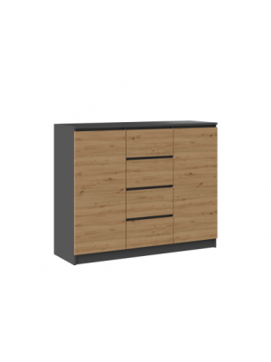 KOMODA DIANA 2D/4S 120- ANTRACYT/ARTISAN