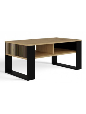 Ława Modern 2P SLIM DĄB ARTISAN CZARNY