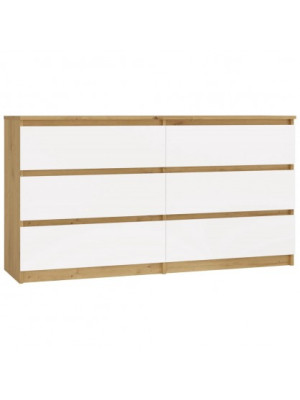 Komoda Malwa M6 140 DĄB ARTISAN BIAŁY