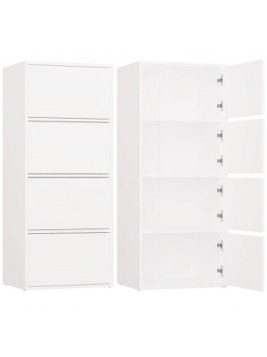 Komoda ALMA BIAŁA Szafka 4 Drzwi 4 Półki