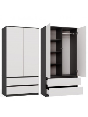 Szafa Malwa SS-90 ANTRACYT BIEL