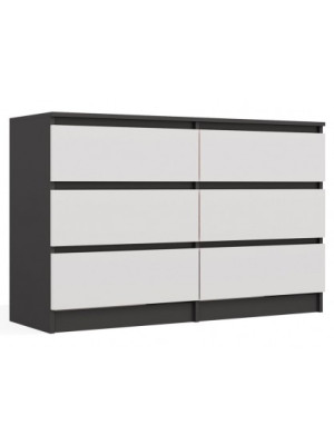 Komoda Malwa M6 120 ANTRACYT / BIAŁY