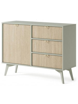 Komoda FIONA KSZD106 eukaliptusowa zieleń/jodełka scandi