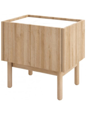 Szafka nocna BOHO S50 dąb riviera/marmur bianco, stolik