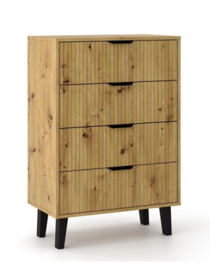 Komoda Scandi 4S SLIM DĄB ARTISAN