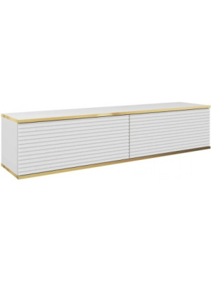 Szafka RTV ORO R-135 biel, ryflowany front