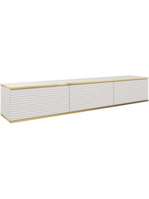 Szafka RTV ORO R-175 ryflowane fronty, biel