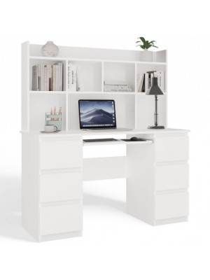 Biurko KUBA+ NADSTAWKA Zestaw BIAŁY