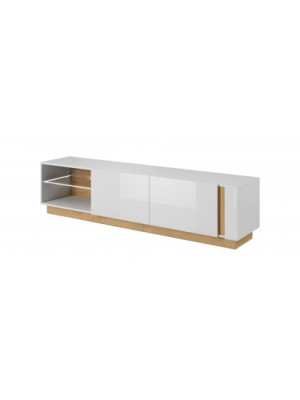 STOLIK RTV ADAM 2 187 BIEL POŁYSK/DĄB ARTISAN