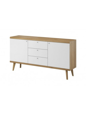 KOMODA POLO PKSZ160 DĄB RIVIERA/BIEL