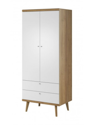 SZAFA POLO PSZ80 DĄB RIVIERA/BIEL