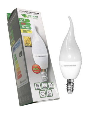 ELL149 ŻARÓWKA LED T37 E14 6W CIEPŁY BIAŁY ESPERANZA A+
