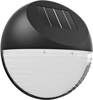 SOL0694 Lampka solarna ogrodowa, lampa czarna z plastiku, 11,3 x 11,3 x 4,5 CM
