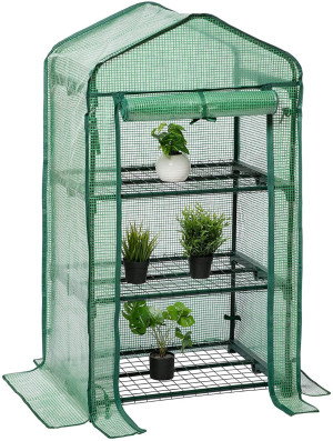 TUN5245 MINI SZKLARNIA REGAŁ BALKONOWY FOLIOWY 3 PÓŁKI XL