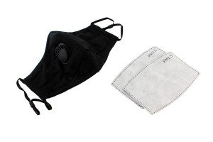 AG303E Maseczka sportowa 2 FILTRY MASKA Z ZAWOREM PM 2.5
