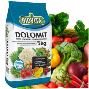 Dolomit, nawóz wapniowo-magnezowy, wapno z magnezem na trawnik, Biovita, 5kg