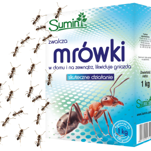 SUM17 Proszek granulat na mrówki, Sumin 1kg, zwalcza mrówki, likwiduje gniazda