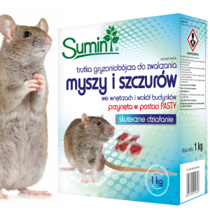 SUM58 TRUTKA MIĘKKA 1KG SUMIN NA GRYZONIE MYSZY SZCZURY TRUCIZNA