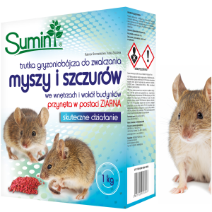 SUM59 SUMIN TRUTKA TRUCIZNA PRZECIW MYSZOM SZCZUROM ZBOŻOWA GRYZONIOBÓJCZA 1KG